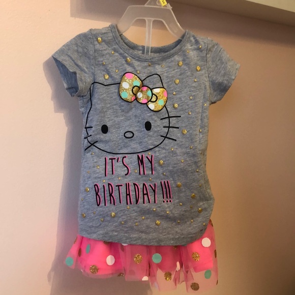 Hello Kitty Birthday shirt and skirt - Picture 1 of 3